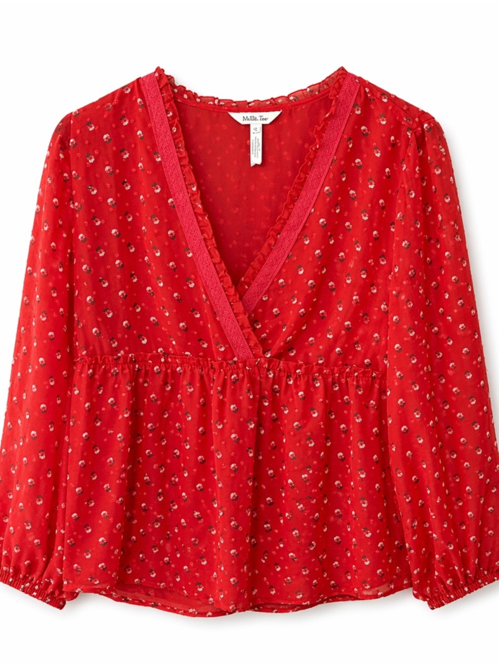 Matilda Jane Must be Love Blouse V-Neck Long Sleeves NWT